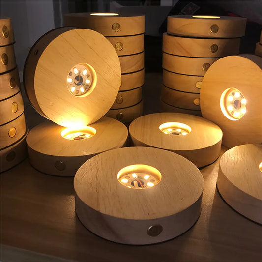 New Wooden LED Light Dispaly Base