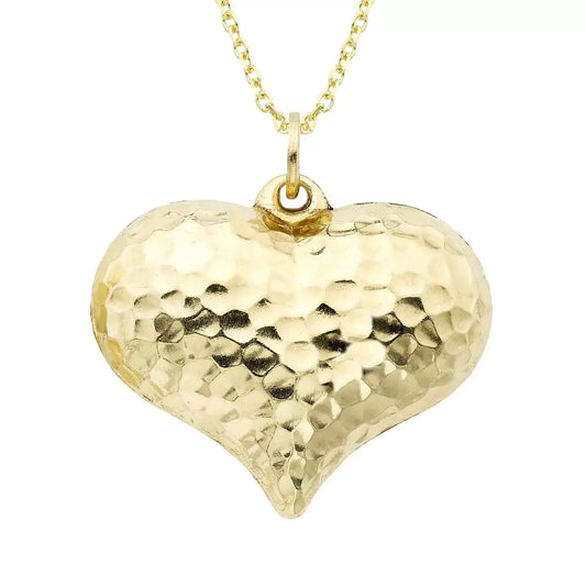 Puff Heart Charm Necklace
